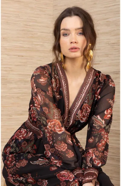 Hale Bob Paityn Chiffon Maxi Dress In Multi