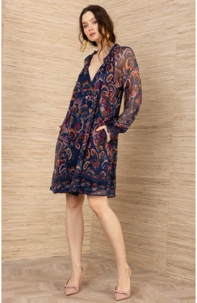 Hale Bob Nancy Silk Dress In Multi
