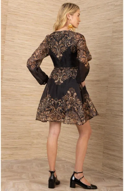 Hale Bob Aspyn Organza Dress In Black