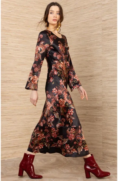 Hale Bob Egypt Charmeuse Dress In Black