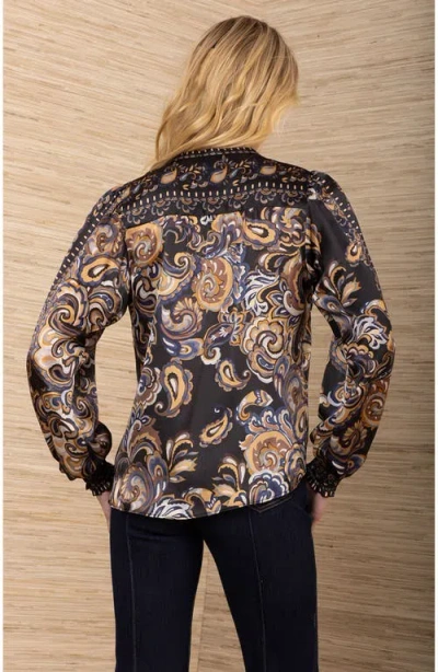 Hale Bob Haylee Silk Top In Black