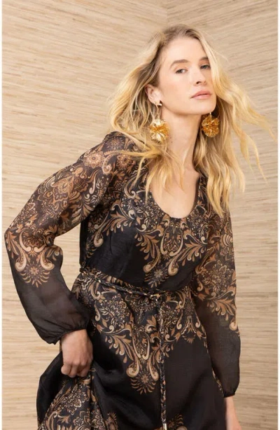 Hale Bob Aspyn Organza Maxi Dress In Multi