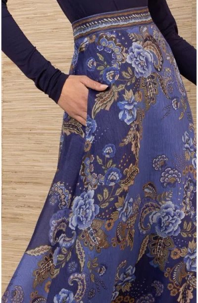 Hale Bob Araceli Organza Skirt In Blue