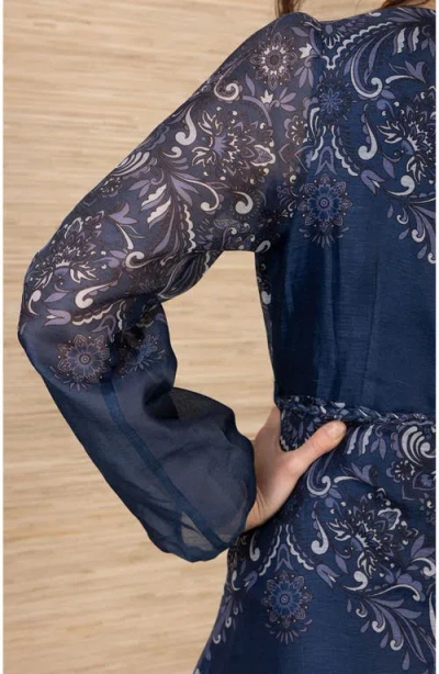 Hale Bob Aspyn Organza Maxi Dress In Blue