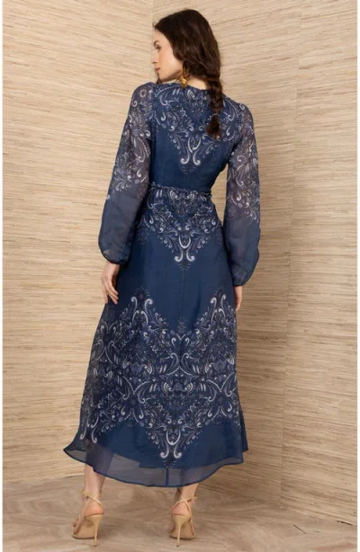 Hale Bob Aspyn Organza Maxi Dress In Blue