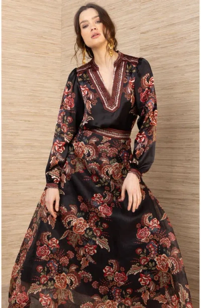 Hale Bob Araceli Organza Skirt In Black