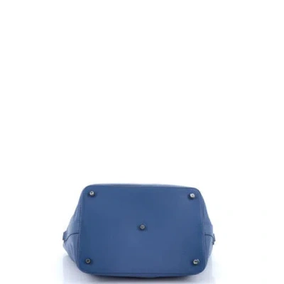 Pre-owned Hermes  Hermes Verso Toolbox Bag Evercolor 26 In Blue