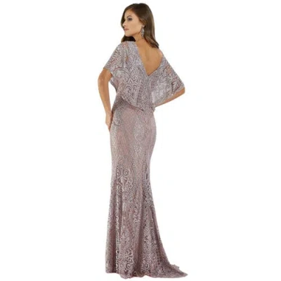 Lara New York Cape Sleeve Mermaid Gown In Gray