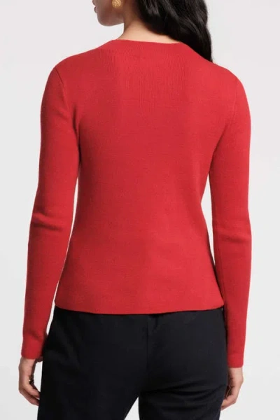 Frances Valentine Marie Sweater Long Sleeve In Red