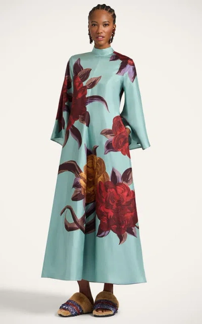 La Doublej Magnifico Floral-print Midi Dress In Multi