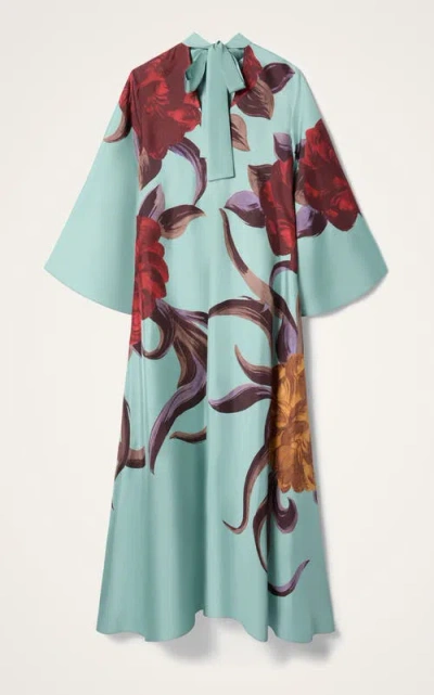 La Doublej Magnifico Floral-print Midi Dress In Multi