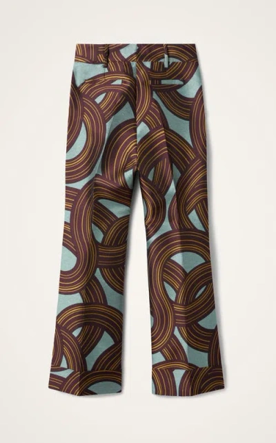 La Doublej Hendrix Cropped Jacquard Straight-leg Pants In Multi