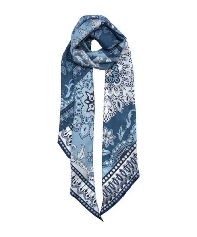 Echo Bandana Bias Scarf In Blue
