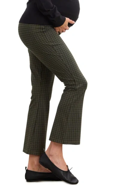 Hatch Collection The Maternity Bodyflex Crop Flare Legging In Green