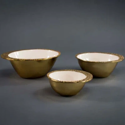 Lunares Cosmos Soup Bowls In Gold