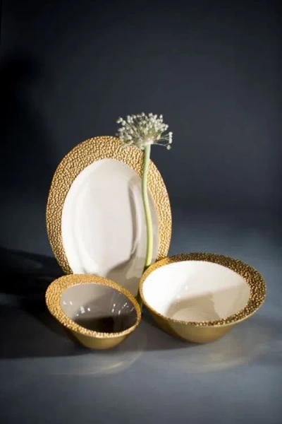 Lunares Cosmos Soup Bowls In Gold