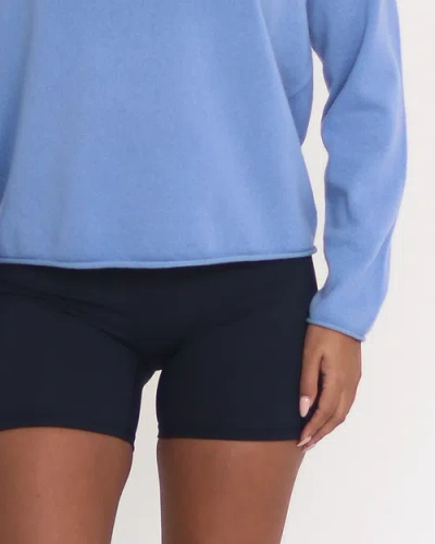 Rebody Active Romy Off Shoulder Cashmere Sweater In Blue