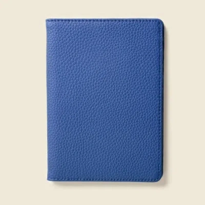 Casupo Leather Passport Wallet With Rfid Protection In Blue