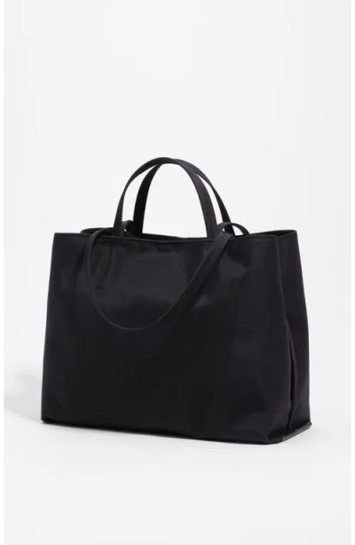 Bimba Y Lola Large Nylon Chihuahua Shopper Bag In Black