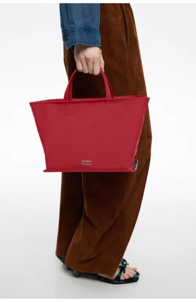 Bimba Y Lola Small Nylon Chihuahua Shopper Bag In Burgundy
