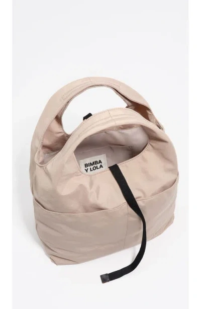 Bimba Y Lola Medium Nylon Paper Bag In Neutral