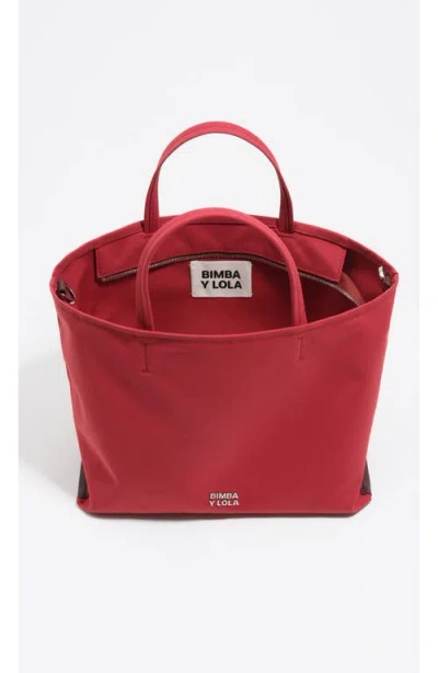 Bimba Y Lola Small Nylon Chihuahua Shopper Bag In Burgundy