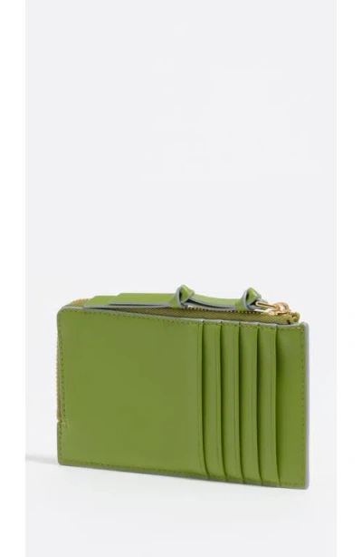 Bimba Y Lola Leather Purse With Logo Plaque In Green