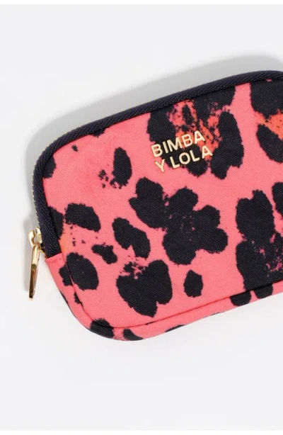 Bimba Y Lola Leopard Coin Purse In Pink