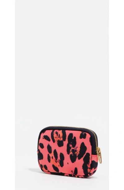 Bimba Y Lola Leopard Coin Purse In Pink