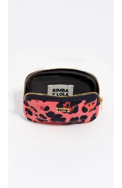 Bimba Y Lola Leopard Coin Purse In Pink