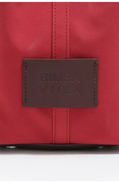 Bimba Y Lola Large Nylon Chihuahua Shopper Bag In Red