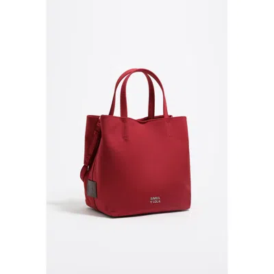 Bimba Y Lola Large Nylon Chihuahua Bag In Burgundy