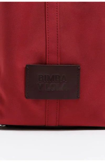 Bimba Y Lola Large Nylon Chihuahua Bag In Burgundy