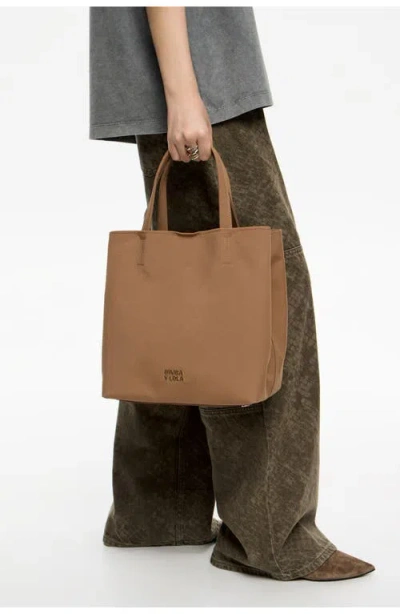 Bimba Y Lola Large Nylon Chihuahua Bag In Brown