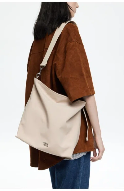 Bimba Y Lola Large Nylon Carlino Bag In Neutral