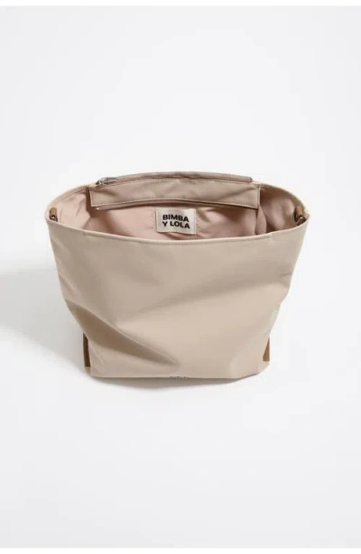 Bimba Y Lola Large Nylon Carlino Bag In Neutral