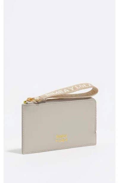 Bimba Y Lola Leather Purse With Logo Plaque In Gray