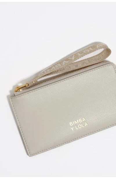 Bimba Y Lola Leather Purse With Logo Plaque In Gray