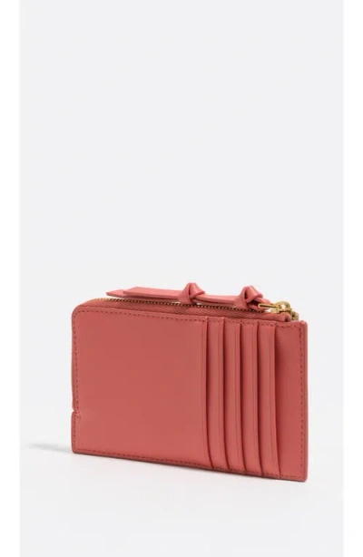 Bimba Y Lola Leather Purse With Logo Plaque In Pink