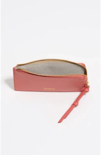 Bimba Y Lola Leather Purse With Logo Plaque In Pink