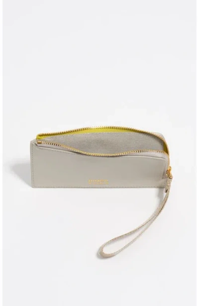 Bimba Y Lola Leather Purse With Logo Plaque In Gray