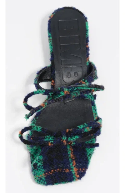 Bimba Y Lola Low Heeled Sandal With Ties In Blue