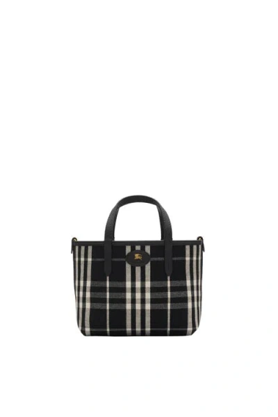 Burberry Mini Reversible Bloomsbury Tote In Black