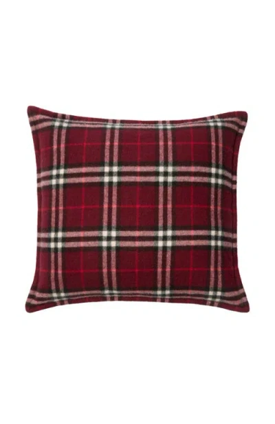 Burberry Check Cashmere Cushion In Burgundy