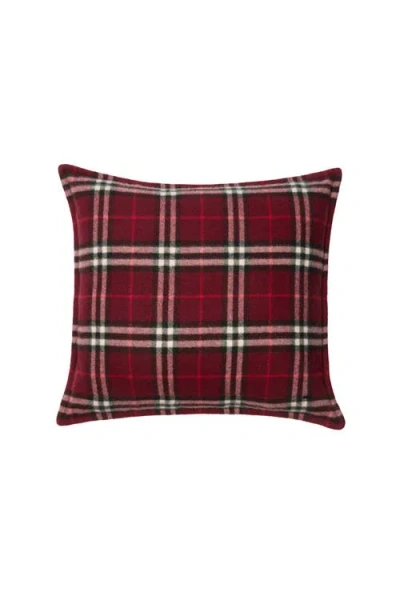 Burberry Check Cashmere Cushion In Burgundy