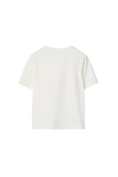 Burberry Watercolour Ekd  Cotton T-shirt In White