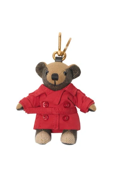 Burberry Charm Keychain Bear Thomas In Red