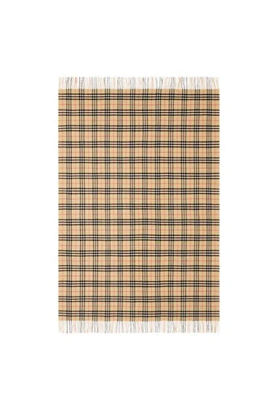 Burberry Check Cashmere Blanket In Neutral