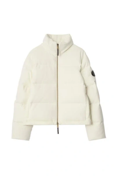 Burberry Cashmere Ambleside Puffer Jacket In Gray