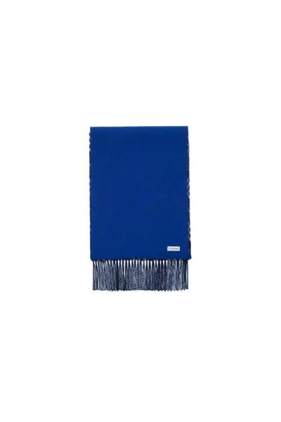 Burberry Gradient Check Cashmere Scarf In Blue